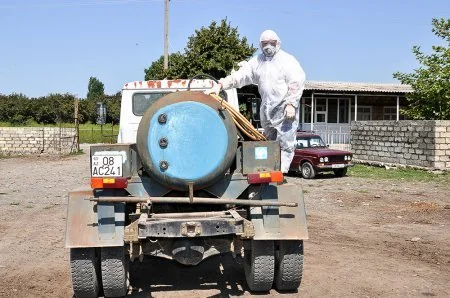 Azərbaycanda qurbanlıq heyvanların satışına icazə verilmiş yerlərdə dezinfeksiya tədbiri başa çatdırılıb