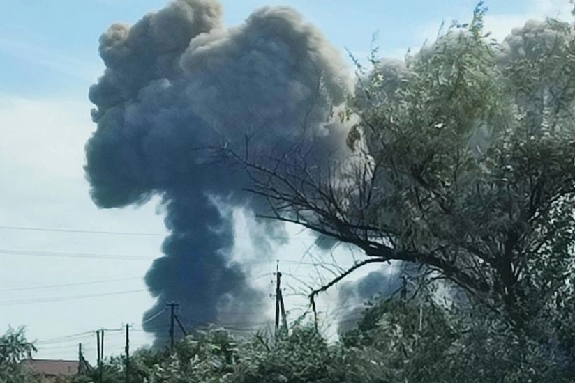 Blasts in Mykolaiv Oblast of Ukraine