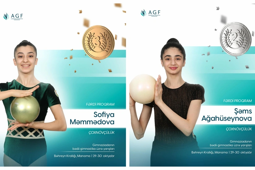 Azərbaycan gimnastları Gimnaziadada ikinci və üçüncü yerləri tutublar