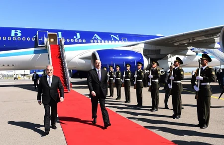 Prezident İlham Əliyev Naxçıvana səfərə gedib