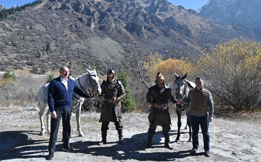 Ilham Aliyev and Sadyr Japarov attend cultural program at Ala-Archa Nature Park