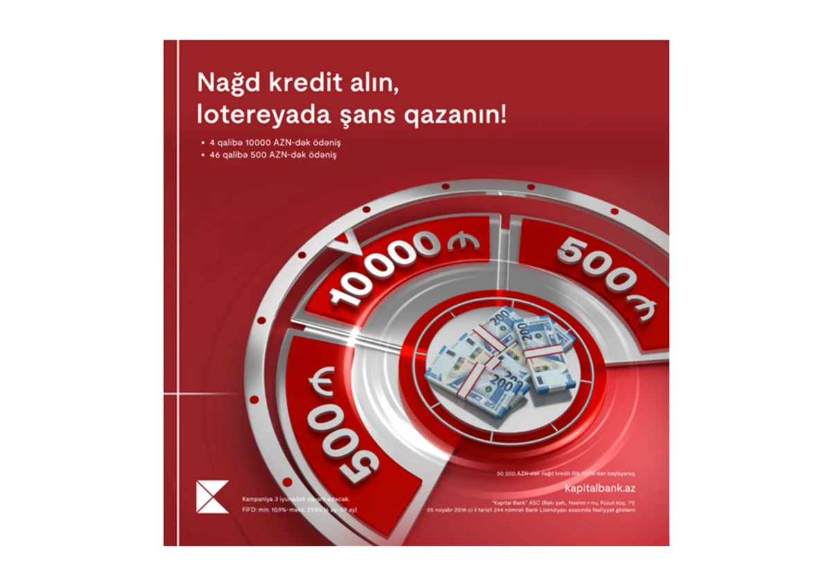 Kapital Bankdan mükafatlarla dolu “50 gün 50 hədiyyə” lotereyası