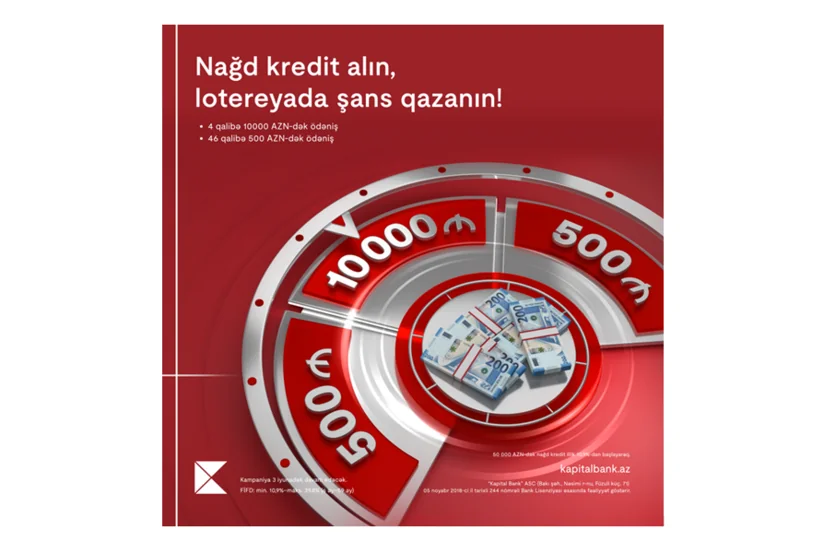 Kapital Bankdan mükafatlarla dolu “50 gün 50 hədiyyə” lotereyası
