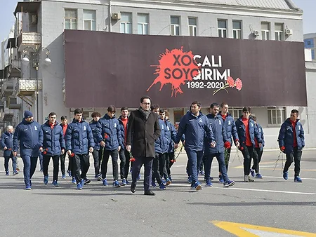 Millimizin üzvləri Xocalı faciəsinin qurbanlarını yad etdi - FOTO
