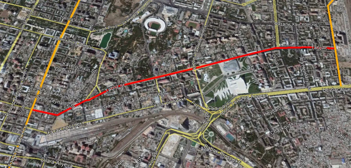 Bakının iki küçəsində hərəkət qismən məhdudlaşdırılır