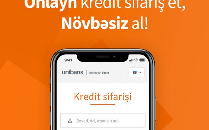 Unibank müştəriləri krediti onlayn sifariş etməyə çağırıb