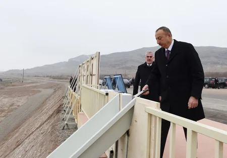 Prezident İlham Əliyev Ordubad Su Elektrik Stansiyasının təməlqoyma mərasimində iştirak edib