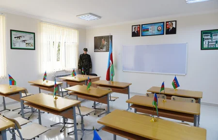 President Ilham Aliyev viewed two schools after major overhaul