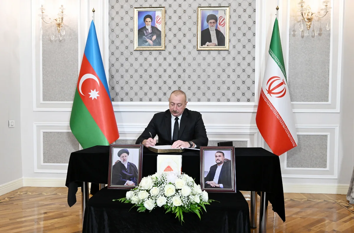 Ilham Aliyev visits Embassy of Iran in Azerbaijan, offers his condolences