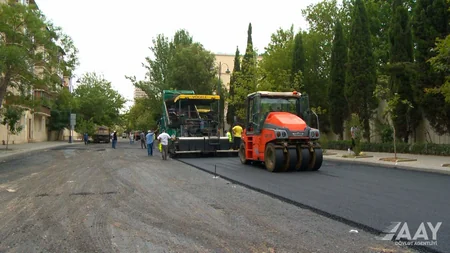 Ремонтные работы на улице Хагани в Баку близятся к завершению