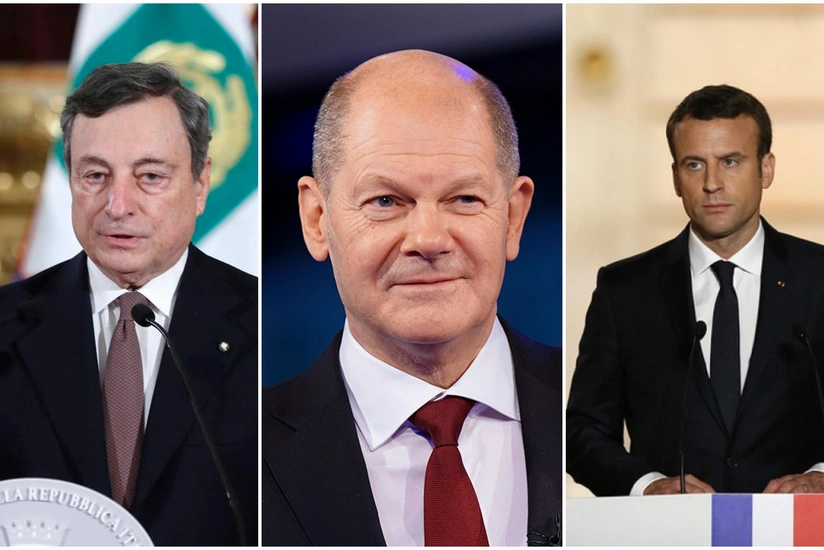 Макрон, Шольц и Драги посетили Ирпень