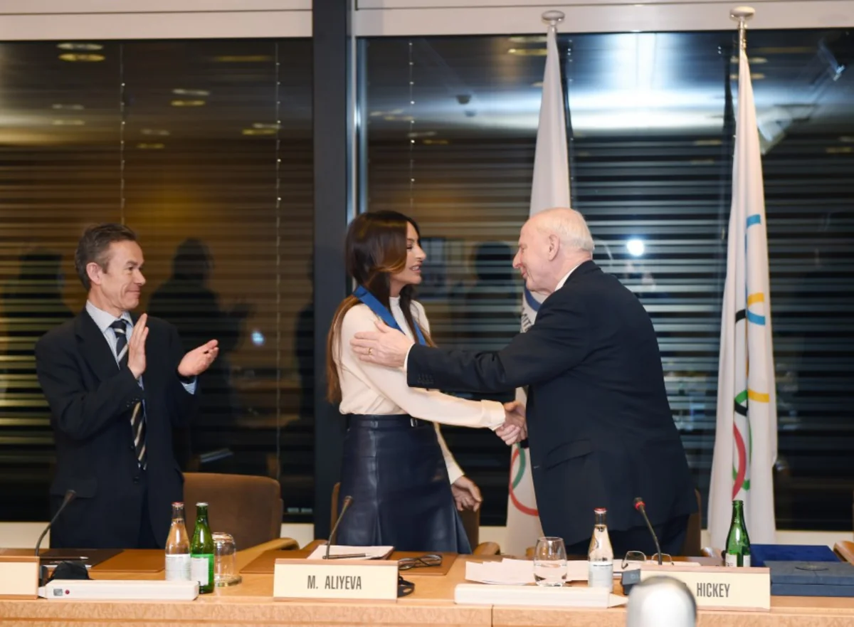 First Lady of Azerbaijan Mehriban Aliyeva awarded EOC Order of Merit