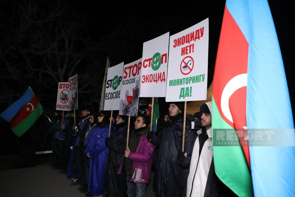 Акция протеста на дороге Ханкенди-Лачын продолжается и в вечерние часы