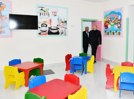 Orphanage-kindergarten constructed on initiative of Heydar Aliyev Foundation commissioned in Oghuz