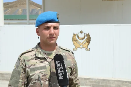 In safe hands: Azerbaijani soldiers guard the heights of Lachin