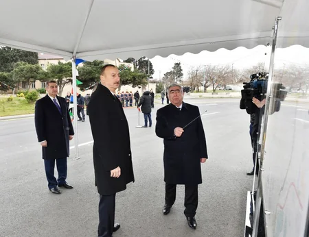 Prezident Sabunçu və Suraxanı rayonlarında yenidən qurulan avtomobil yollarının açılışında iştirak edib - YENİLƏNİB