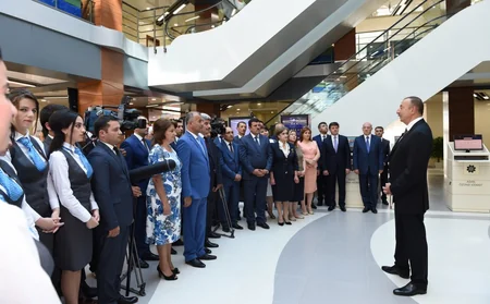 Prezident İlham Əliyev Qəbələ regional “ASAN xidmət” mərkəzinin açılışında iştirak edib