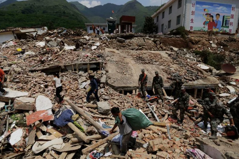 В Китае из-за землетрясения эвакуировали 21 тысяч человек