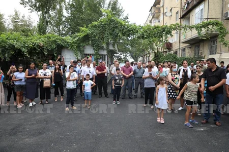 Vətən müharibəsi şəhidinin xatirəsinə tikilən bulağın açılışı olub