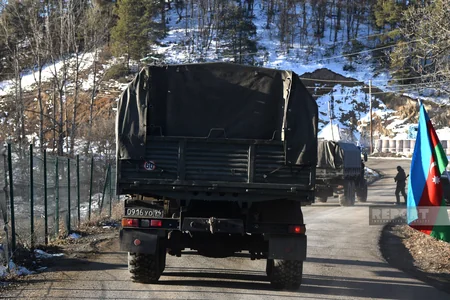 Total of 55 vehicles belonging to peacekeepers pass freely through Khankandi-Lachin road - VIDEO