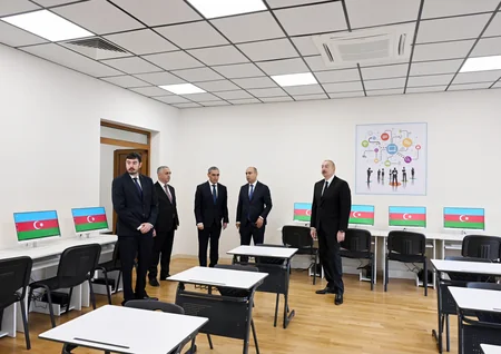 Prezident İlham Əliyev Qarabağ Universitetinin təmirdən sonra açılışında iştirak edib - YENİLƏNİB-4