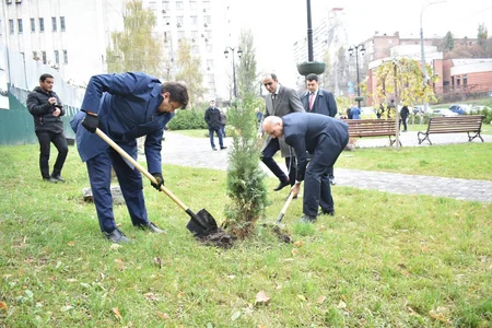 Kiyevdə Nəsimi adına kompleksin təməlqoyma mərasimi keçirilib