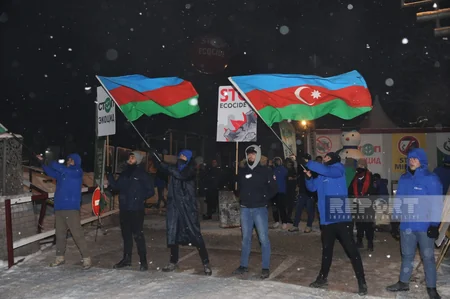 Акция на дороге Ханкенди-Лачын продолжается и в ночные часы