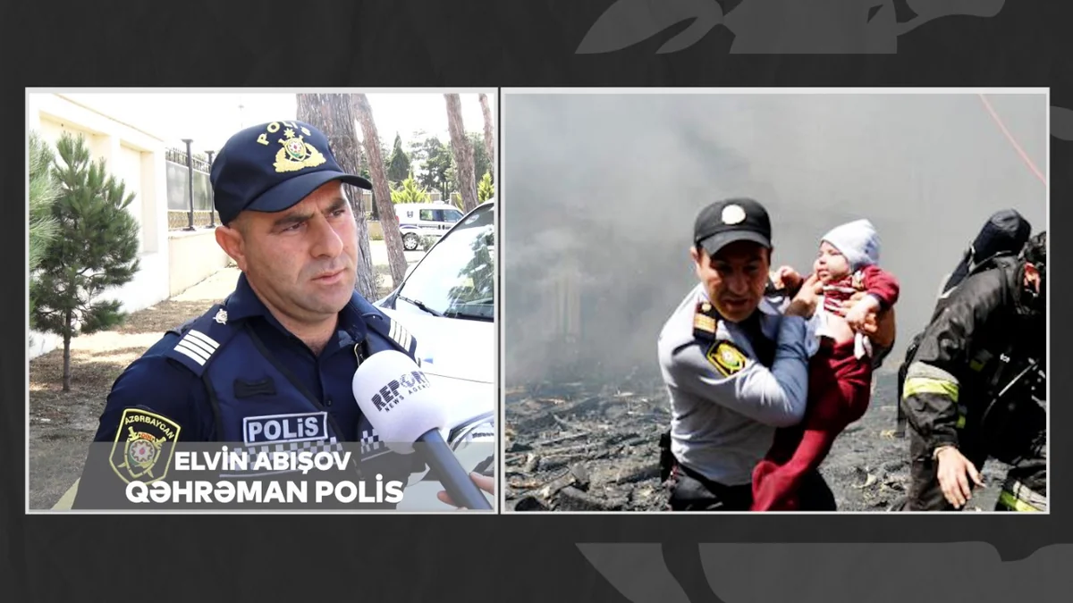 Qəhrəman polis: O an iki uşağım gözümün qabağına gəldi - VİDEO