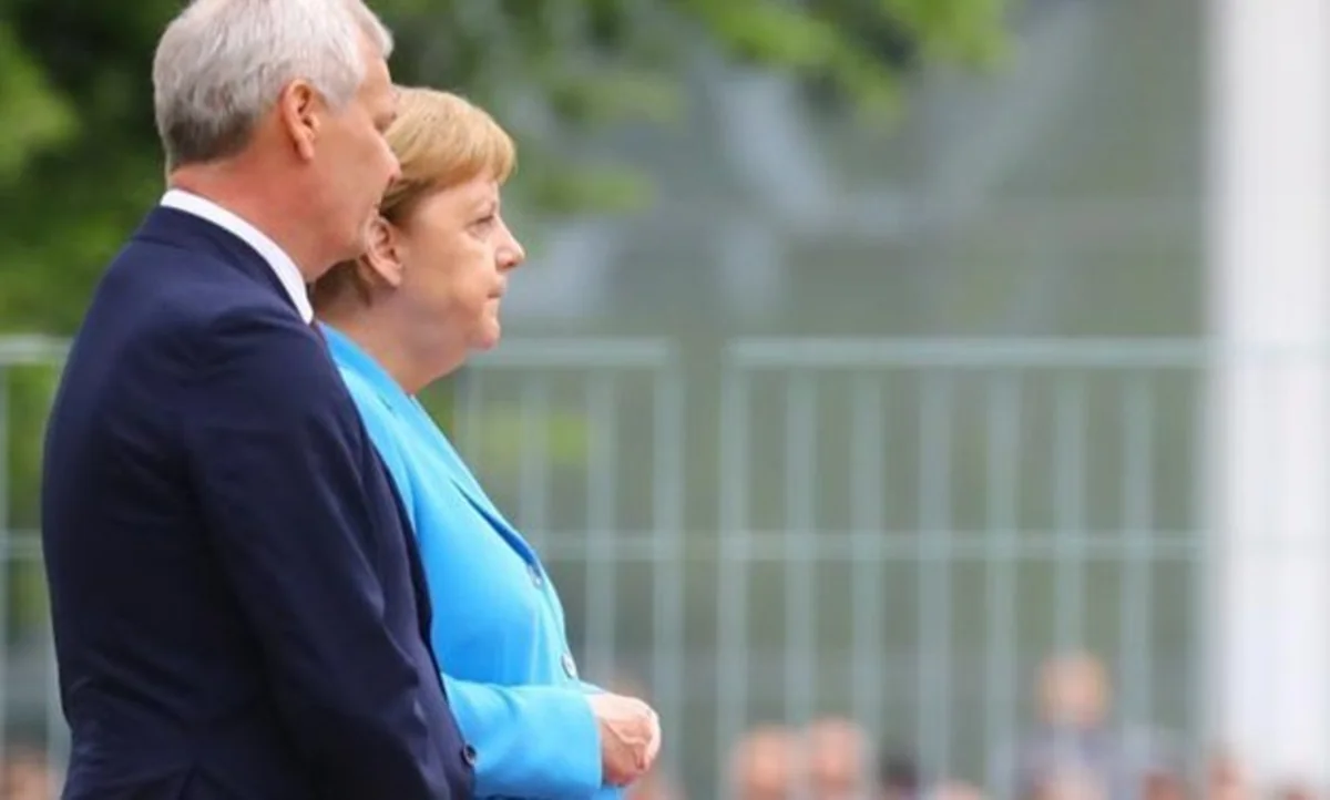 German Chancellor seen shaking in public for third time - VIDEO