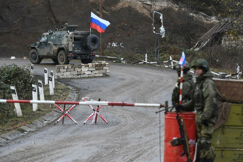 Vehicle with Russian peacekeepers explodes on mine in Karabakh