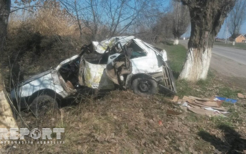 Quba-Xaçmaz yolunda avtomobil qəzası baş verib - FOTO