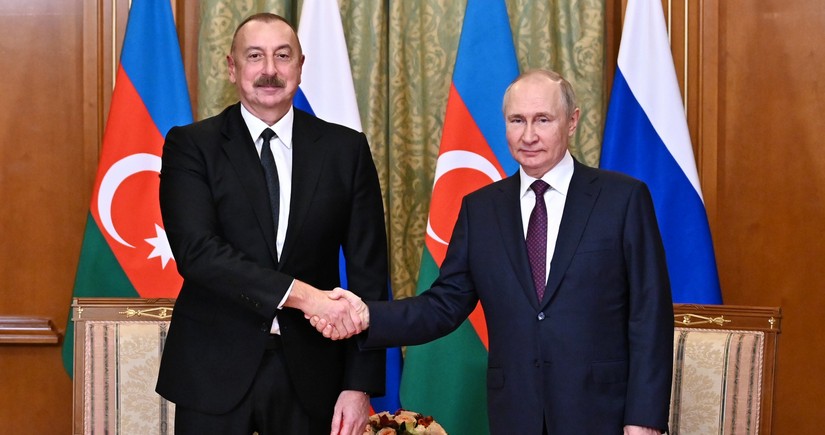 Владимир Путин поздравил президента Азербайджана 