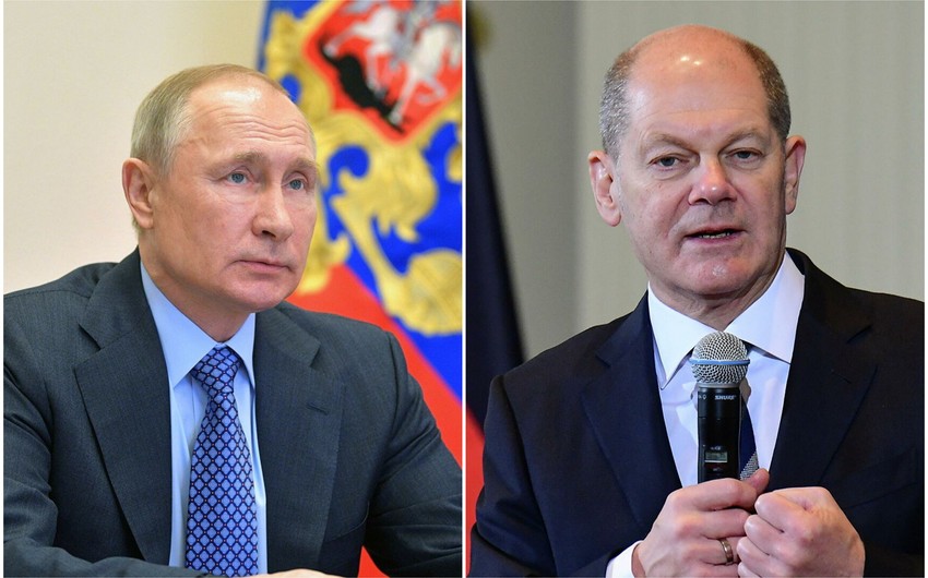 Putin və Şoltsun görüşü başlayıb