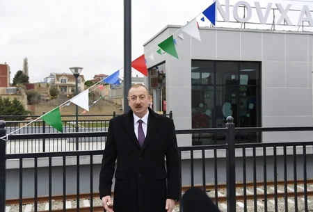 Президент Азербайджана принял участие в открытии после реконструкции участка кольцевой железной дороги - ОБНОВЛЕНО