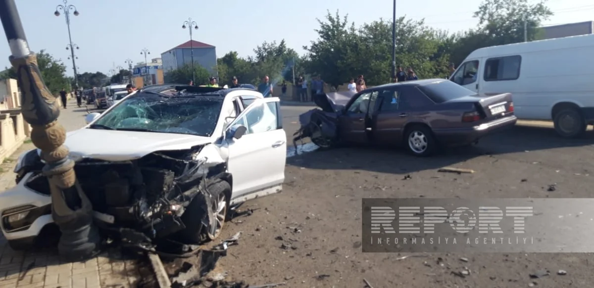 В Билясуваре произошло ДТП, есть пострадавшие