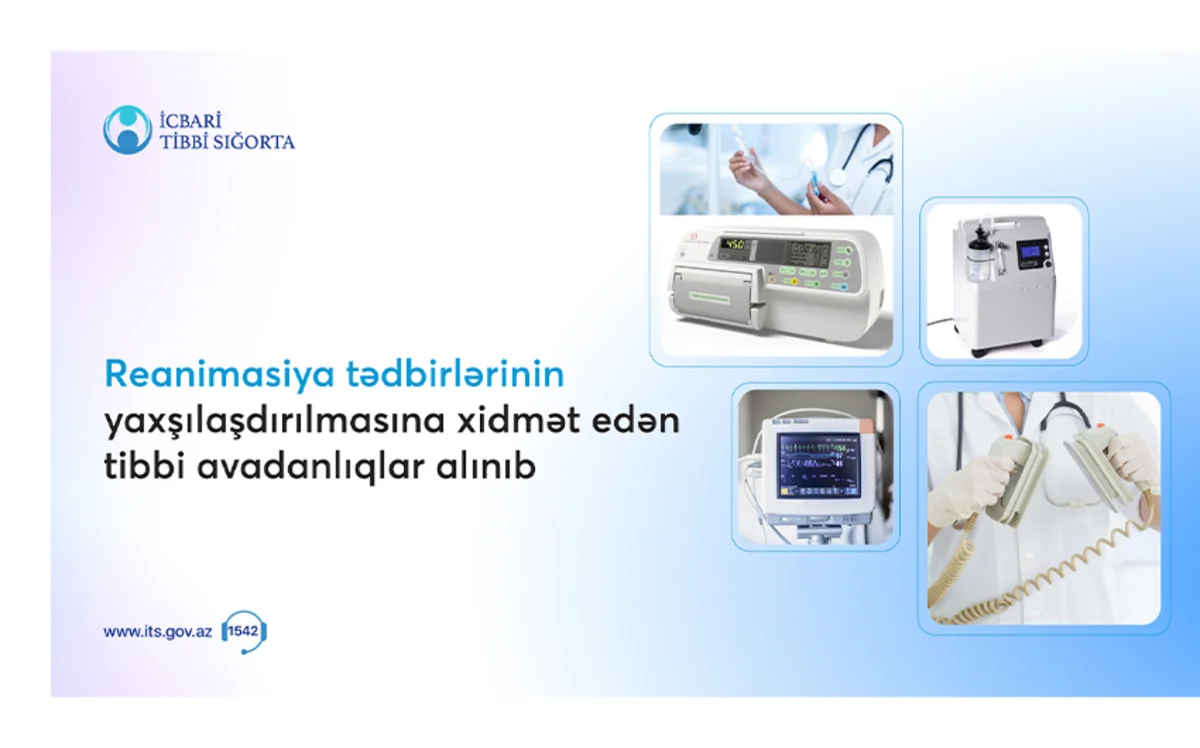Dövlət xəstəxanalarının reanimasiya şöbələri üçün 400-dən artıq avadanlıq alınıb