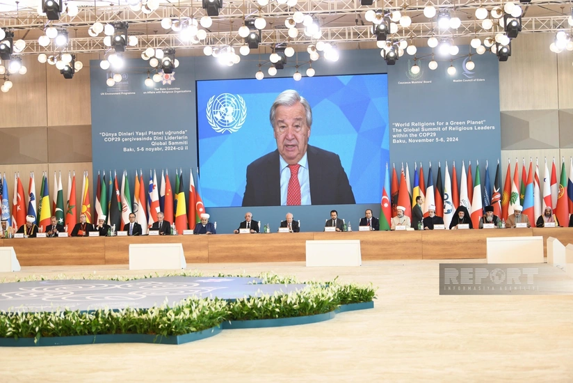 BMT-nin Baş katibi dini liderləri iqlim dəyişikliyi ilə mübarizə tədbirlərini təşviq etməyə çağırıb