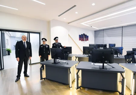 Prezident İlham Əliyev DTX-nin yeni inzibati binalarının açılışında iştirak edib