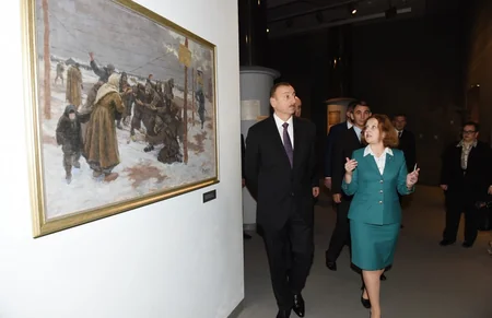 Prezident İlham Əliyev Belarus Dövlət Böyük Vətən Müharibəsi Tarixi Muzeyi ilə tanış olub