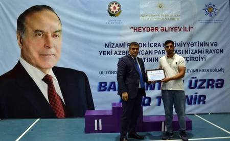 Nizami rayonunda “Heydər Əliyev İli” çərçivəsində Badminton üzrə açıq turnir keçirilib