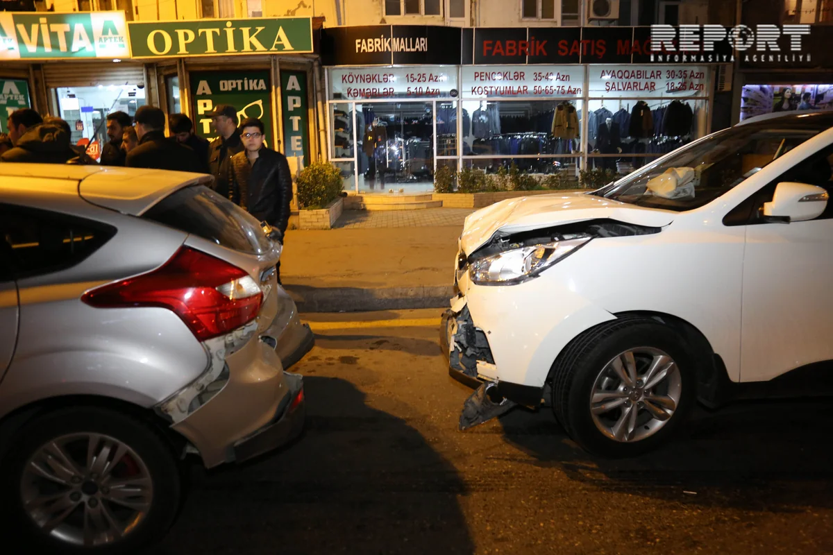 Bakıda sürücü maşını qadına yol verən avtomobilə çırpıb, piyada yaralanıb - FOTO - VİDEO - YENİLƏNİB