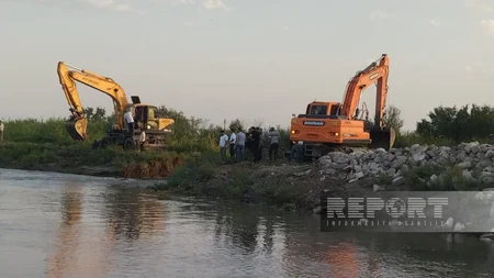 Yuxarı Qarabağ kanalında dağılan bənd bərpa olunub - YENİLƏNİB - 3