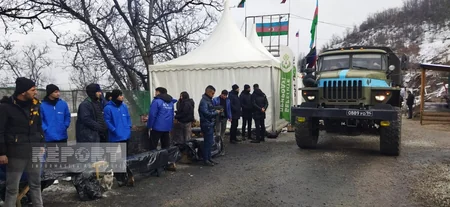 На дороге Ханкенди-Лачын созданы условия для беспрепятственного проезда автомобилей РМК