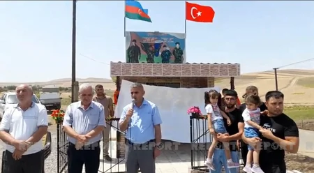 Vətən müharibəsi şəhidinin xatirə bulağının açılışı olub 