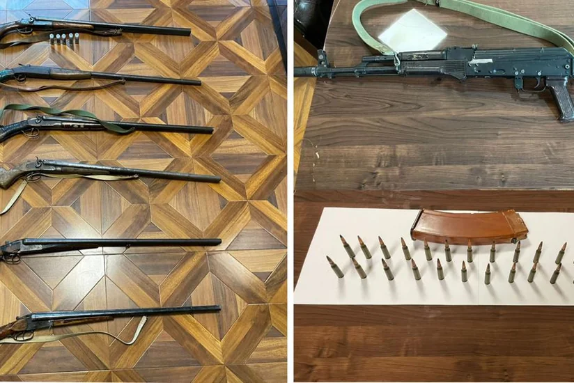 Xızı polisi 7 ədəd sənədsiz silahı təhvil götürüb