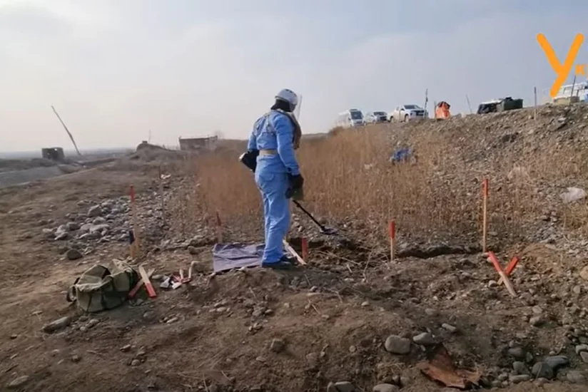 Ukrainian channel prepares article on demining process in Karabakh