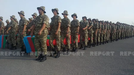 Military oath-taking ceremonies being held in Azerbaijani Army