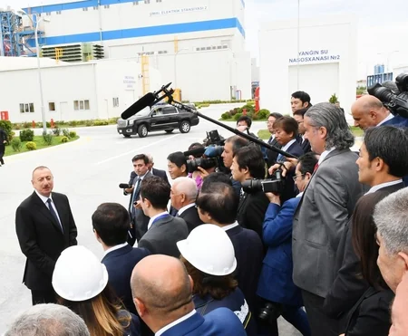 President Ilham Aliyev attended ceremony to launch “Shimal-2” power station