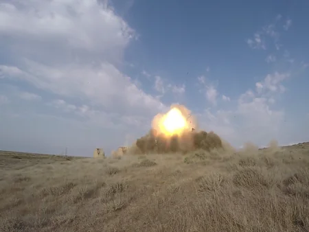 Azerbaijan's border guards hold exercises in Caspian Sea