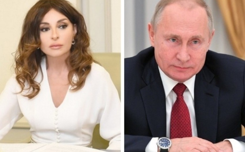 Vladimir Putin Mehriban Əliyevanı təbrik edib